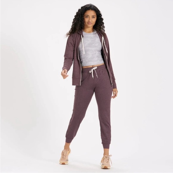 Vuori Purple Halo Performance Zip Front Hoodie Smoke Plum Heather Size XS - Picture 4 of 11